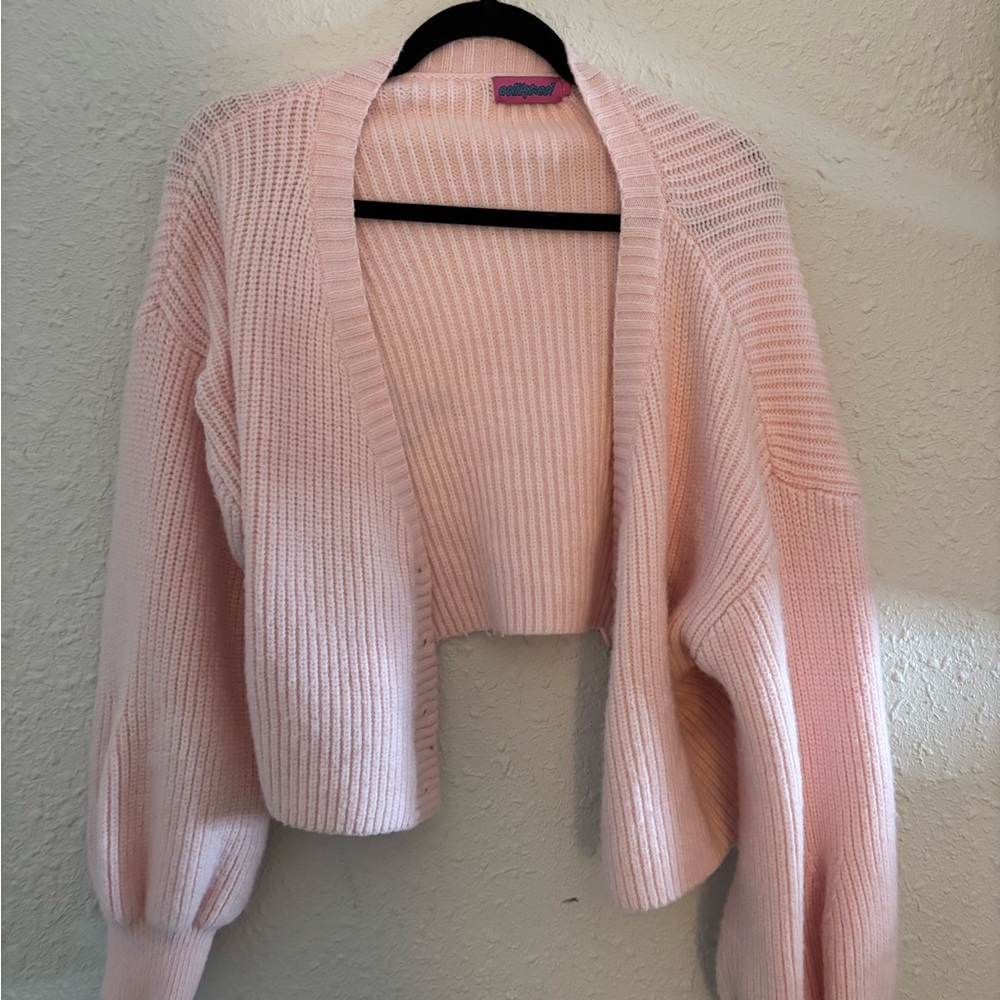 Edikted Light Pink Women's Cardigan